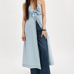 Free People Light Blue Midi Dress